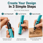 Wireless Engraving Pen Kit for Jewelry, Wood, Metal, Glass & Plastic